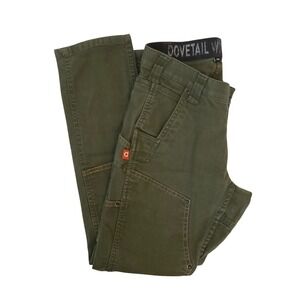 Dovetail Workwear Maven X Slim Pants Olive Green Double Knee Utility Womens 2/28